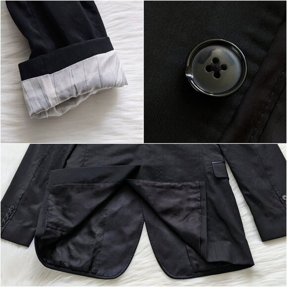 Dolce & Gabbana Martini Fit Black Wool Silk Blazer Suit Jacket | Size 46 - Picture 9 of 16